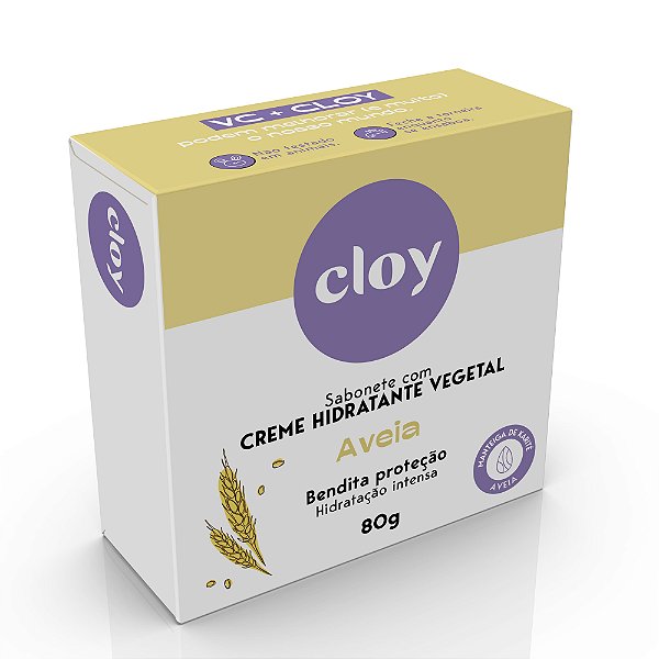 Sabonete Cloy Creme Hidratante Aveia 80g