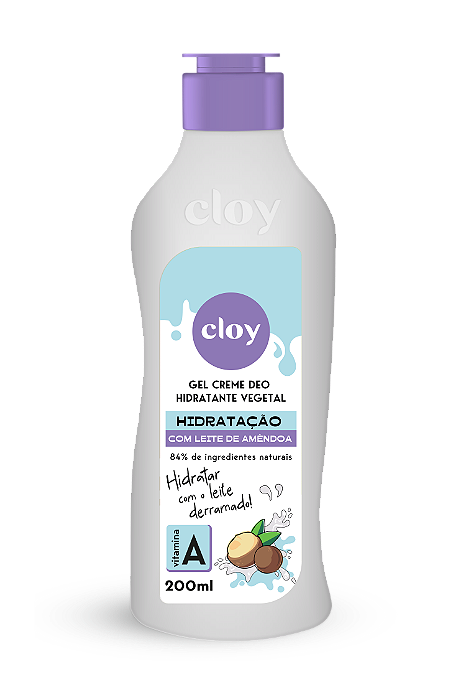 Gel Creme Hidratante Corporal Cloy Vitamina A 200ml