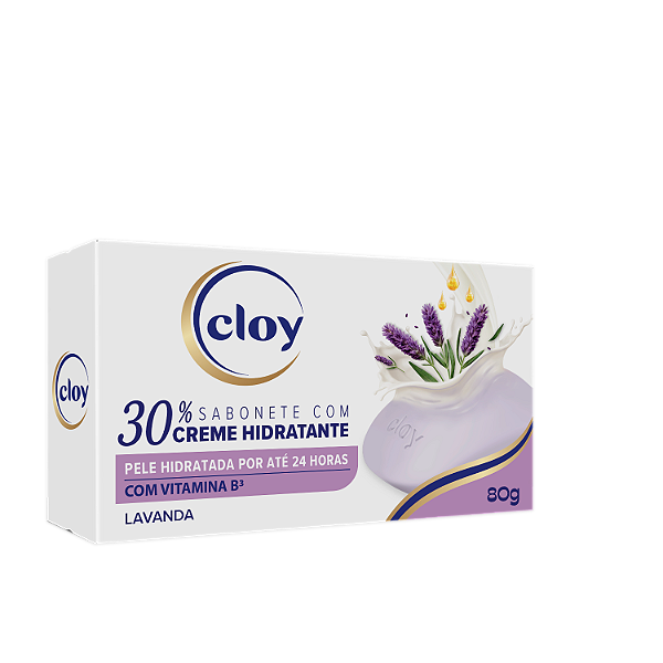 SABONETE CLOY CREME HIDRATANTE LAVANDA  80g