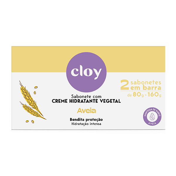 Sab. Cloy Beauty Bar Aveia e Karité 2x80g