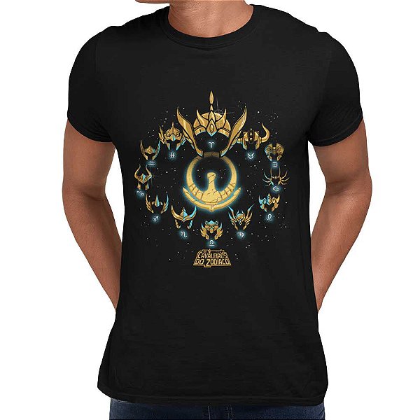 Camiseta Cavaleiros do Zodíaco - Cavaleiros de Ouro