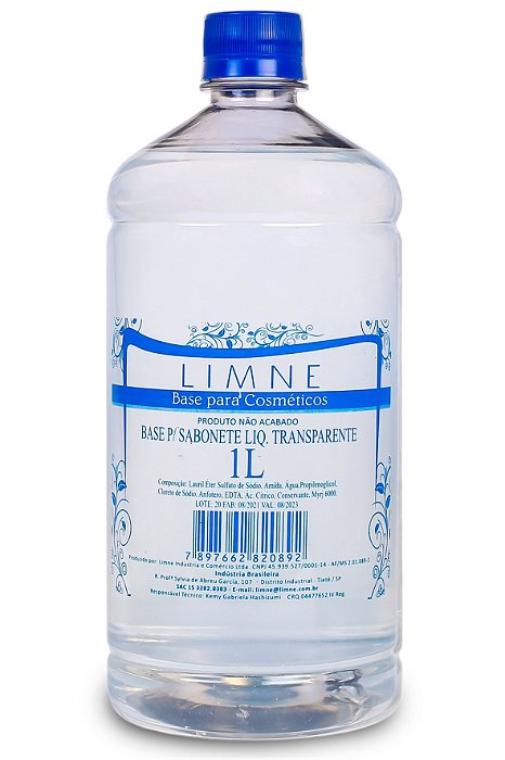 BASE SABONETE LÍQUIDO TRANSPARENTE 1/1 - Limne Cosméticos