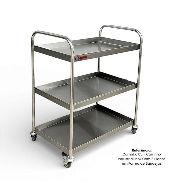 CARRINHO AUXILIAR COM TRÊS BANDEJAS