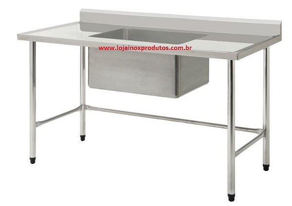 PIA INDUSTRIAL EM INOX - 01 CUBA 60x50x33CM
