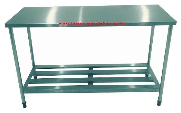 MESA INDUSTRIAL EM AÇO INOX REFORÇADA