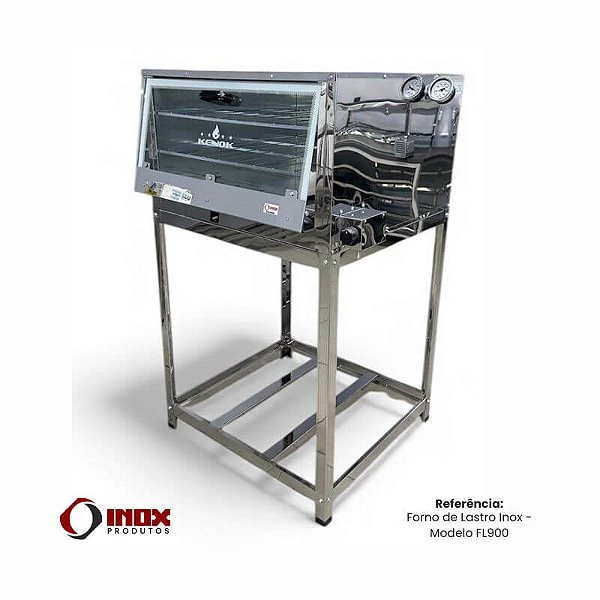 Forno a Gás Inox 150 Litros com Porta em Vidro Temperado Transparente – Modelo FC150BI-927