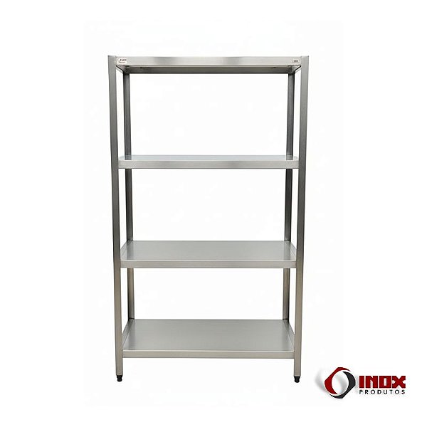 Prateleira Industrial Inox com 4 Planos Lisos