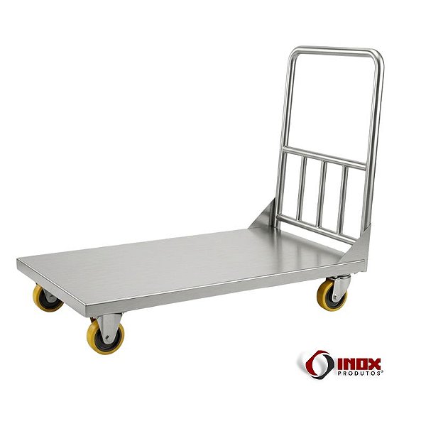 Carrinho 02 - Carrinho Industrial Inox Plataforma Capacidade 500 KG
