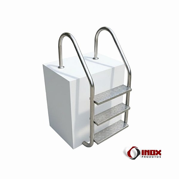 Escada 40 – Escada Inox para Piscina Inteiramente Soldada em Aço Inox 304 ou 316L