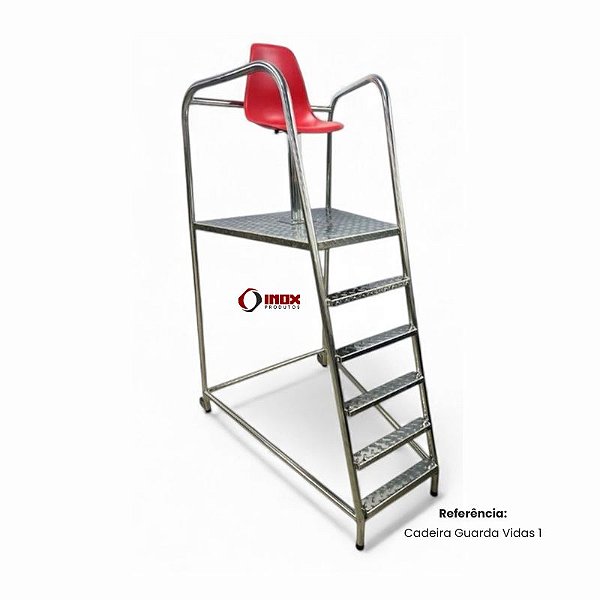 Cadeira Inox Guarda Vidas Guardião 01 – Cadeira em Aço Inox 304