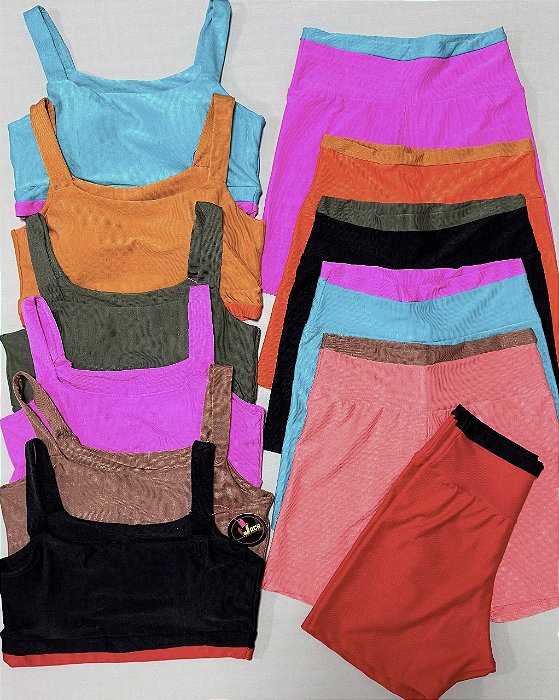 Conjunto canelado bicolor