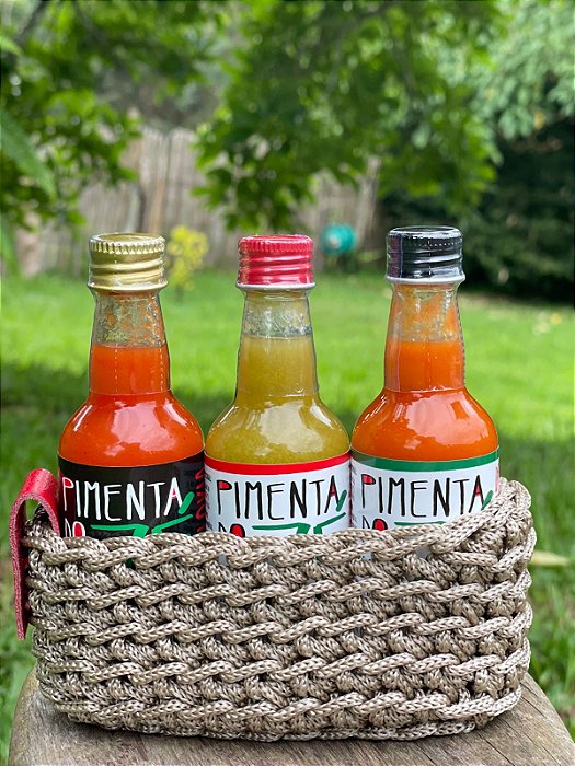 Cestinha de FIO NÁUTICO - para 3 molhos