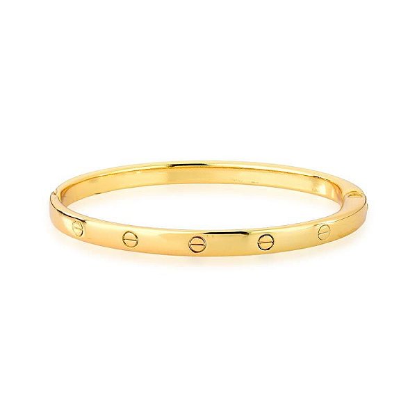 Bracelete Liso Banhado a Ouro