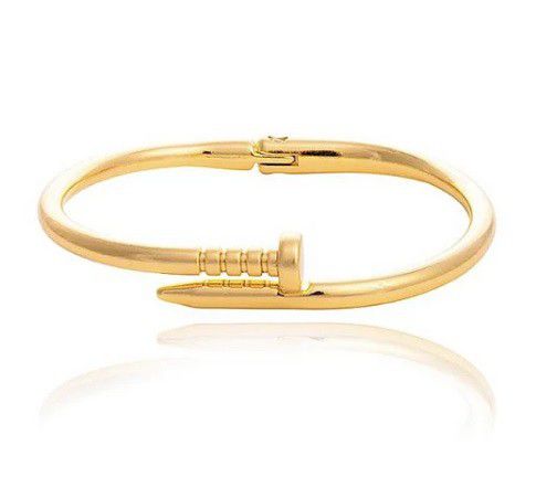 Bracelete Prego Banhado a Ouro