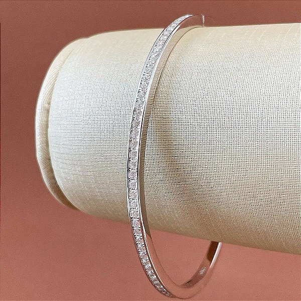 Bracelete Cravejado Prata 925