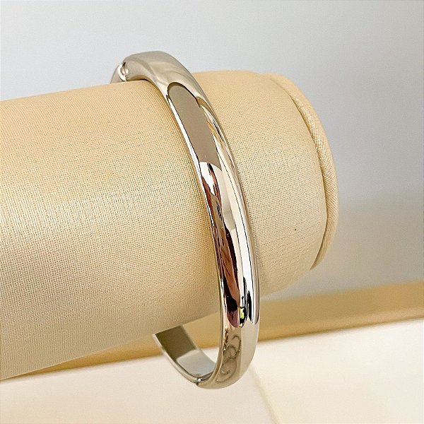 Bracelete Liso Banho de Ródio