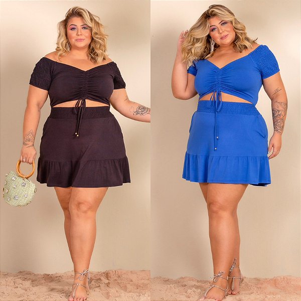 MACAQUINHO SAIA - Brucyn Moda Plus Size MACAQUINHO SAIA - Brucyn Moda Plus Size
