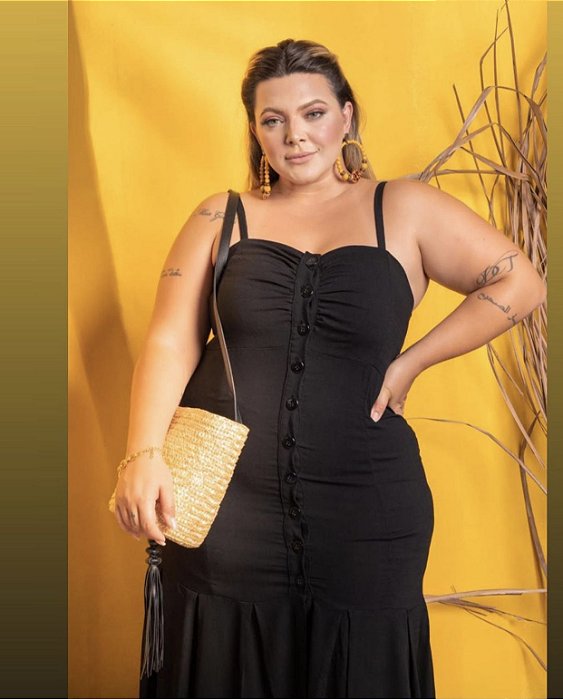VESTIDO MIDI PRETO