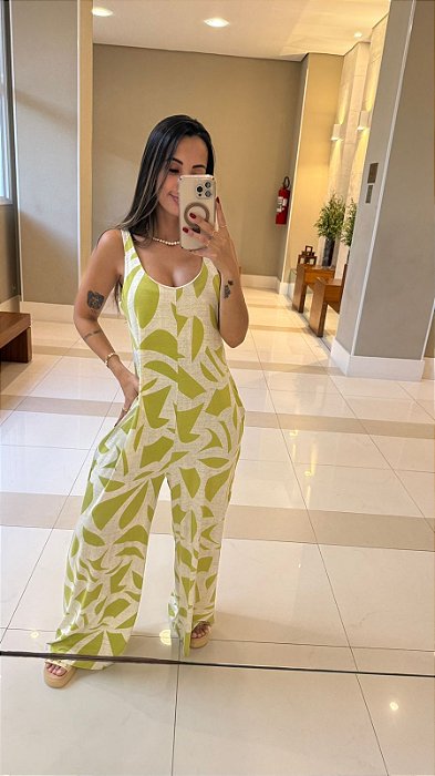 Macacão Pantalona Estampado