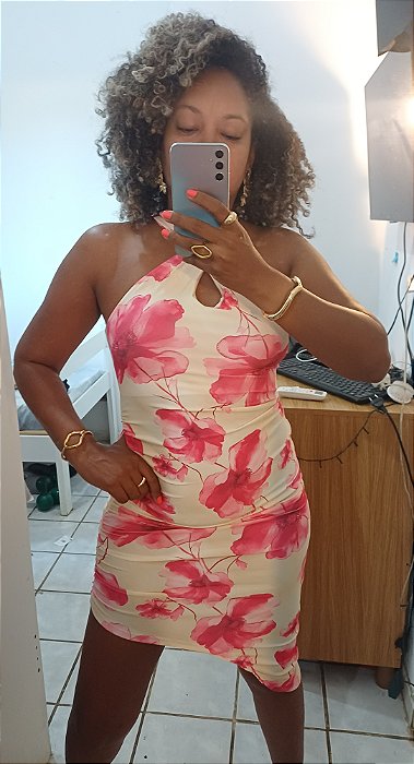 Vestido Nayara Mármore Rosa