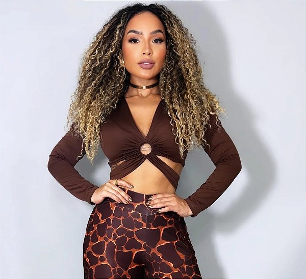 Cropped Valentina Marrom