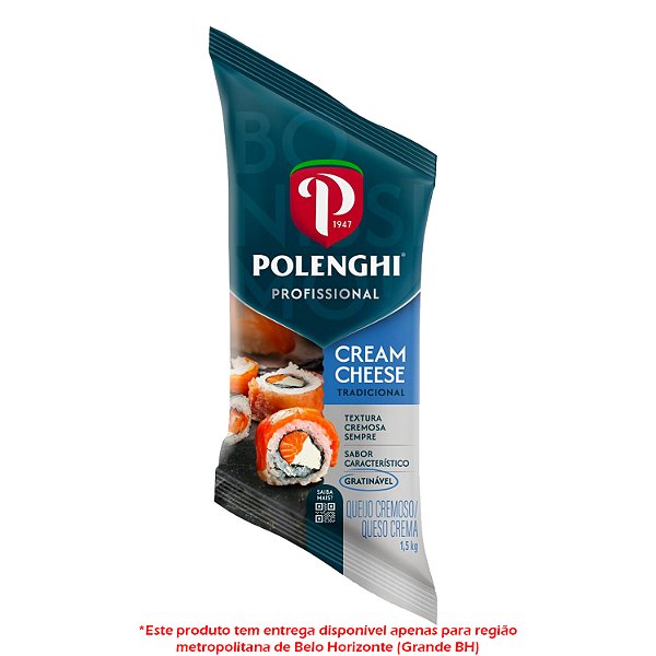 Queijo Cream Cheese Polenghi Bisnaga 1,5Kg - Embalagem 1X1,5 KG