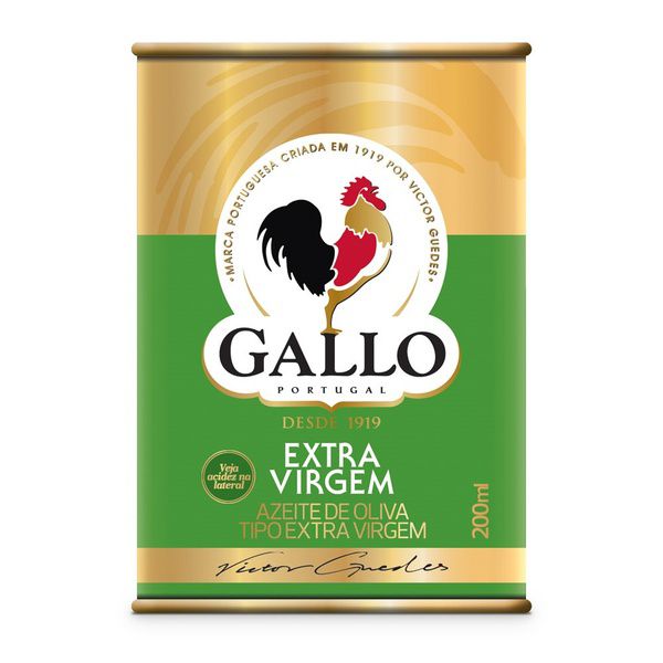 Azeite De Oliva Extra Virgem Gallo 0,5% Lata 200Ml - Embalagem 1X200 ML