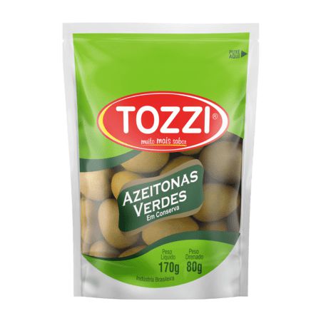 Azeitona Verde Tozzi Sache 80Gr - Embalagem 24X80 GR - Preço Unitário R$2,86