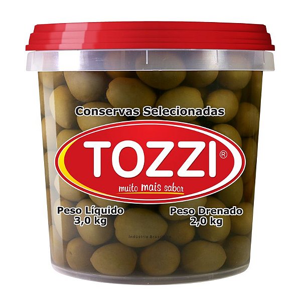 Azeitona Verde Tozzi Com Caroco Balde 2Kg - Embalagem 1X2 KG