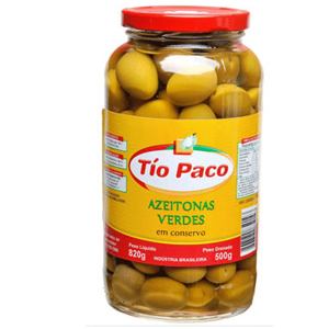 Azeitona Verde Tio Paco Vidro 500Gr - Embalagem 12X500 GR - Preço Unitário R$17,38