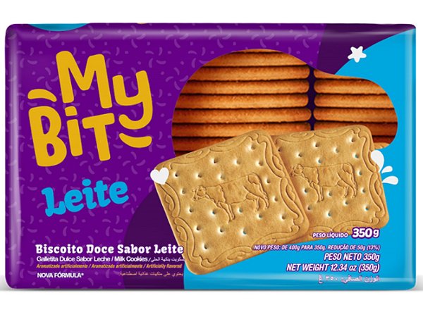Biscoito My Bit Leite 350Gr - Embalagem 20X350 GR - Preço Unitário R$4,06