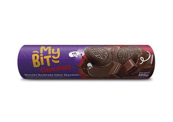 Biscoito Recheado My Bit Chocolate 110Gr - Embalagem 30X110 GR - Preço Unitário R$1,54
