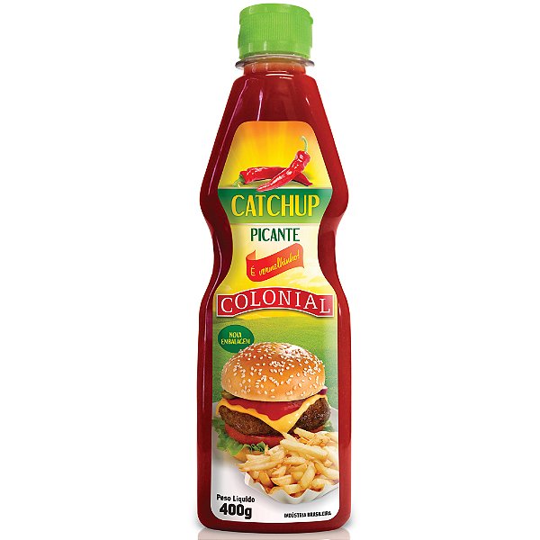 Catchup Colonial Picante Pet 400Gr - Embalagem 24X400 GR - Preço Unitário R$5,91