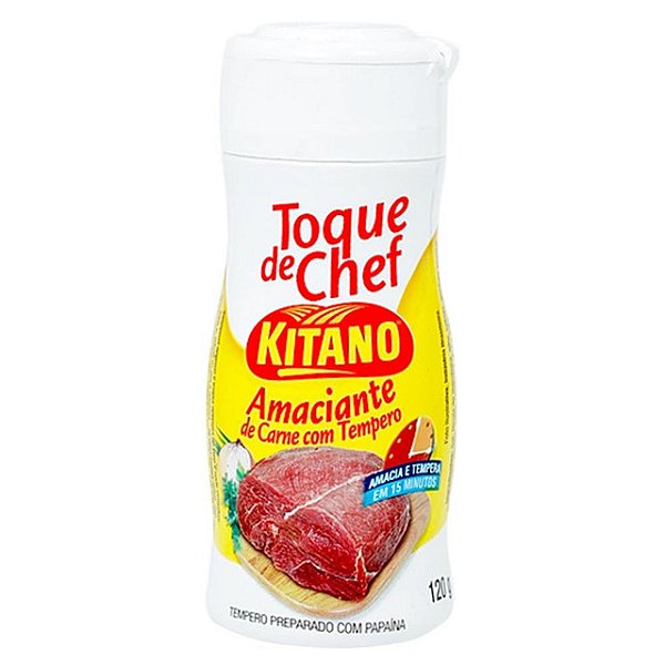 Amaciante De Carne Com Tempero Yoki Kitano Toque De Chefe 120Gr - Embalagem 3X120 GR - Preço Unitário R$10,25