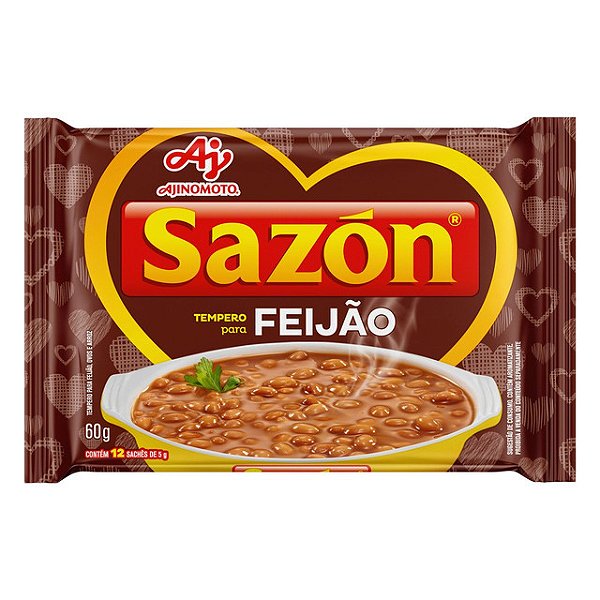 Tempero Em Po Sazon Marrom Para Feijao 60Gr - Embalagem 12X60 GR - Preço Unitário R$5,13