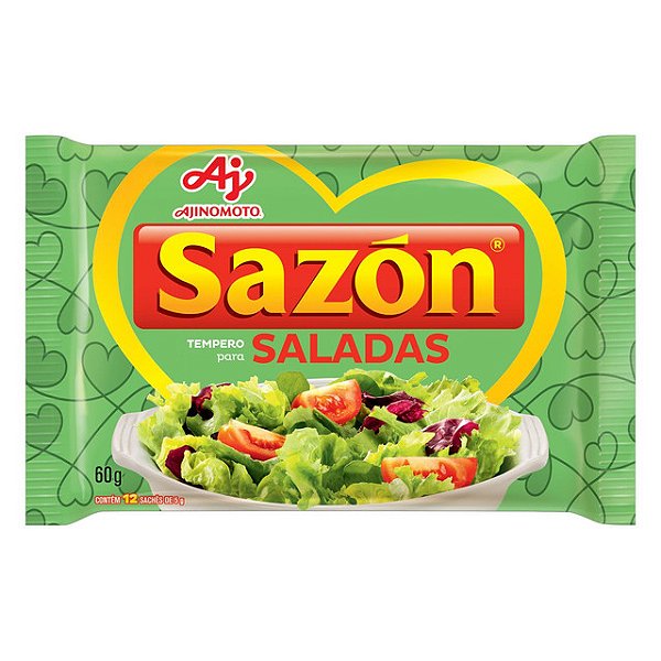 Tempero Em Po Sazon Verde Para Saladas 60Gr - Embalagem 12X60 GR - Preço Unitário R$5,13