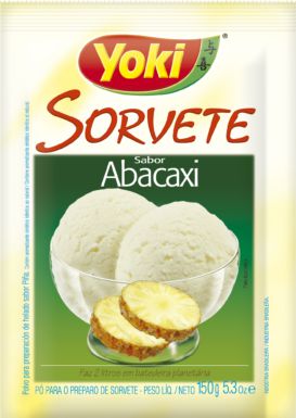 Po Para Sorvete Yoki Abacaxi 150Gr - Embalagem 12X150 GR - Preço Unitário R$7,66