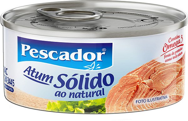 Atum Solido Pescador Natural 140Gr - Embalagem 1X140 GR