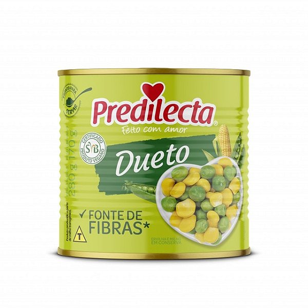 Dueto De Ervilha E Milho Predilecta Lata 170Gr - Embalagem 24X170 GR - Preço Unitário R$3,48