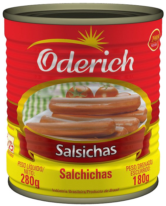 Salsicha Oderich Tipo Viena Lata 180Gr - Embalagem 24X180 GR - Preço Unitário R$4,65