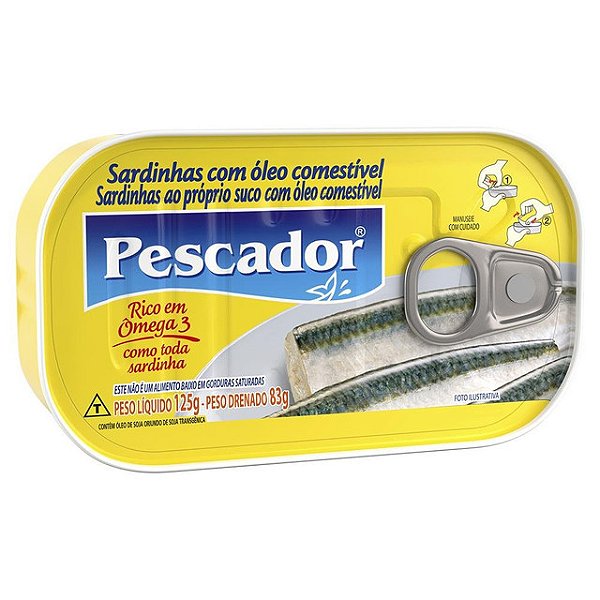 Sardinhas Laje Pescador Oleo 125Gr - Embalagem 1X125 GR