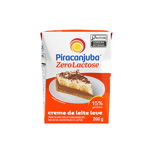 Creme De Leite Piracanjuba Zero Lactose Tetrapack 200Gr - Embalagem 27X200 GR - Preço Unitário R$3,84