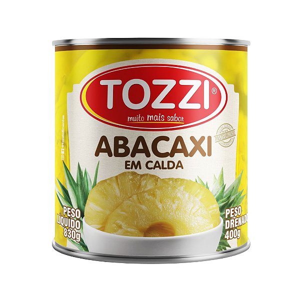Doce Em Calda Abacaxi Tozzi Lata 400Gr - Embalagem 12X400 GR - Preço Unitário R$13,94