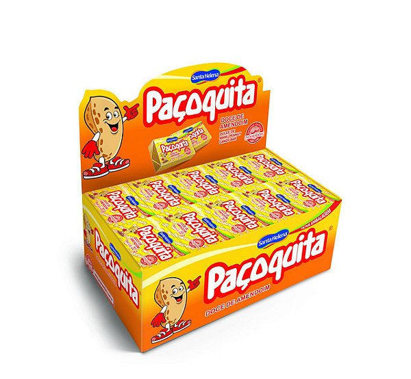 Paçoca Santa Helena Retangular Embrulhada Display Com 50 Unidades 1Kg - Embalagem 1X50 UN - Preço Unitário R$0,65