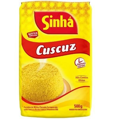 Cuscuz Sinha Enriquecido Com Ferro 500Gr - Embalagem 30X500 GR - Preço Unitário R$2,32