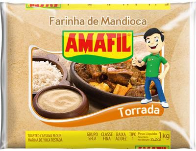 Farinha De Mandioca Amafil Torrada Embalagem Plastica 1Kg - Embalagem 20X1 KG - Preço Unitário R$6,02