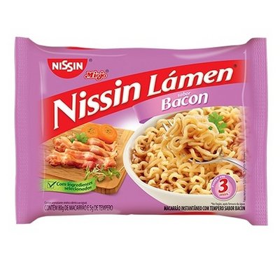 Macarrao Instantaneo Nissin Miojo Bacon 85Gr - Embalagem 50X85 GR - Preço Unitário R$2,46