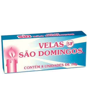 Vela Sao Domingos Numero 05 10Gr - Embalagem 24X8 UN - Preço Unitário R$2,79