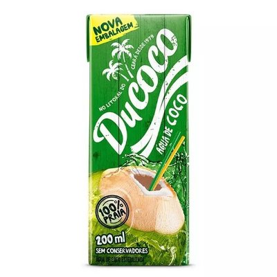 Agua De Coco Ducoco Tetrapack 200Ml - Embalagem 27X200 ML - Preço Unitário R$2,64