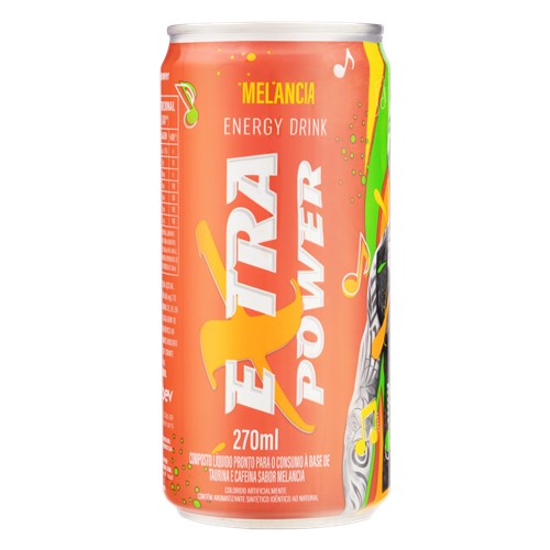 Energetico Extra Power Melancia Lata 270ML - Embalagem 6X270 ML - Preço Unitário R$4,91